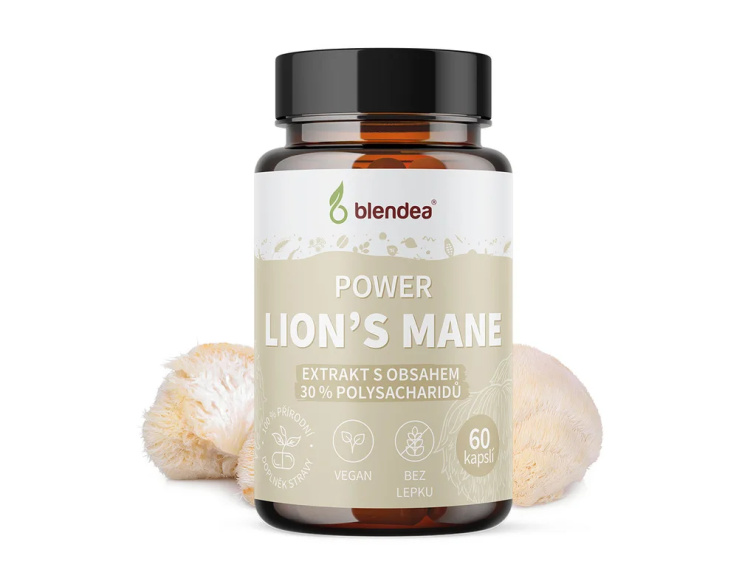 Lion's Mane (Hericium) extrakt 60 kapslí