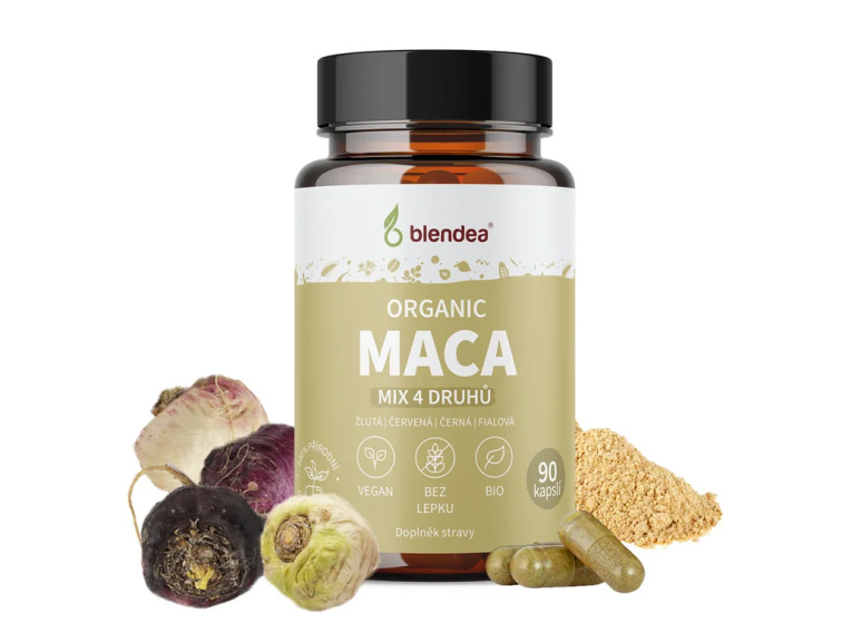 Maca 4 druhy BIO Organic 90 kapslí