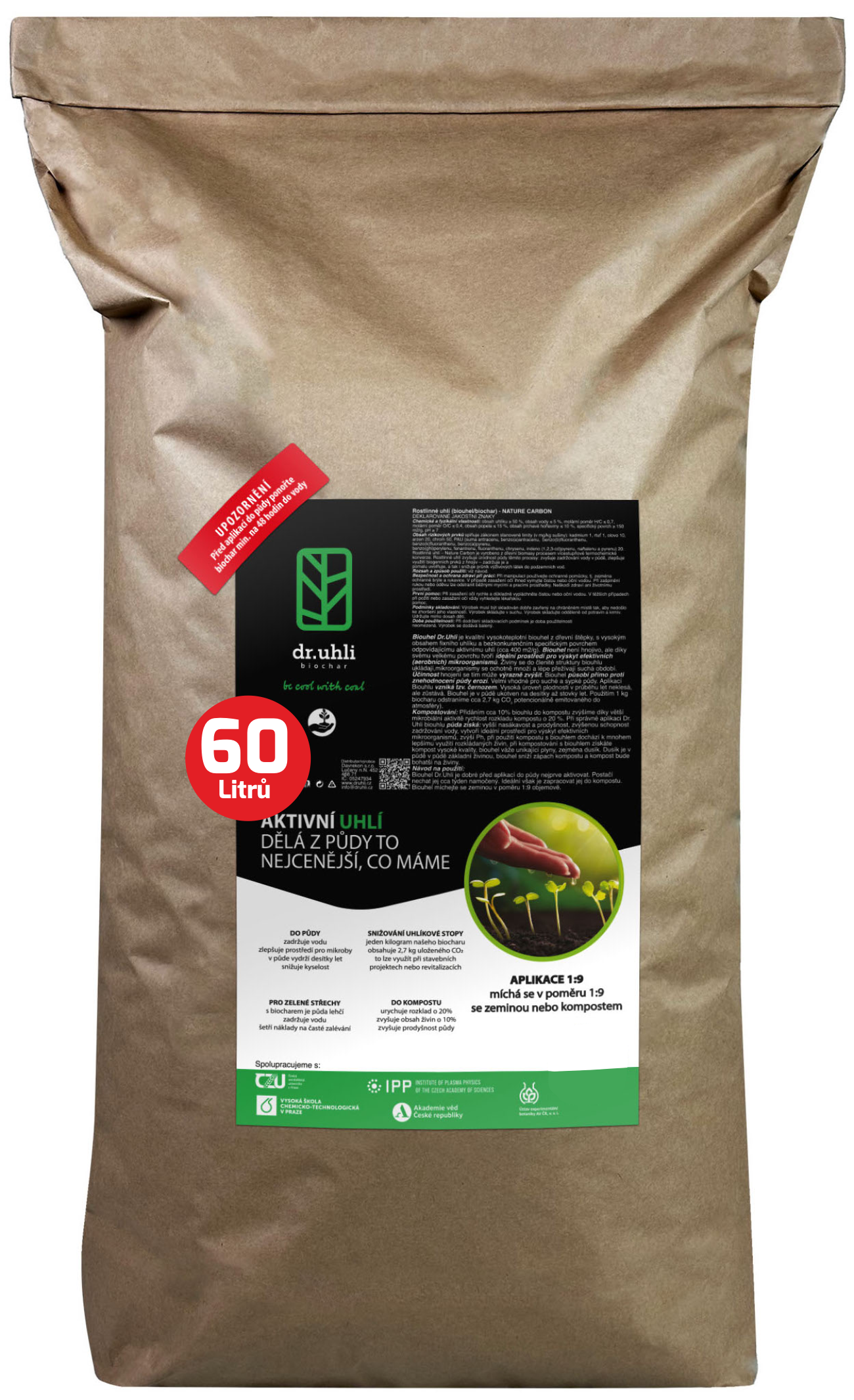 aktivní uhlí na záhony a do skleníku