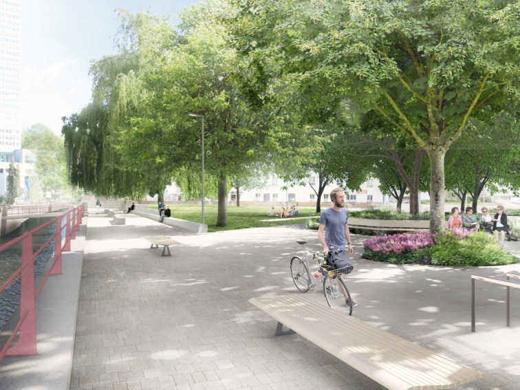 Náplavka u Nisy v Liberci se mění. Do hry vstupuje i biouhel.