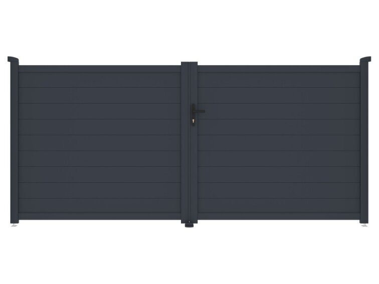 Brána G21 Orlando 350x158 cm dvojkrídlová, antracitová
