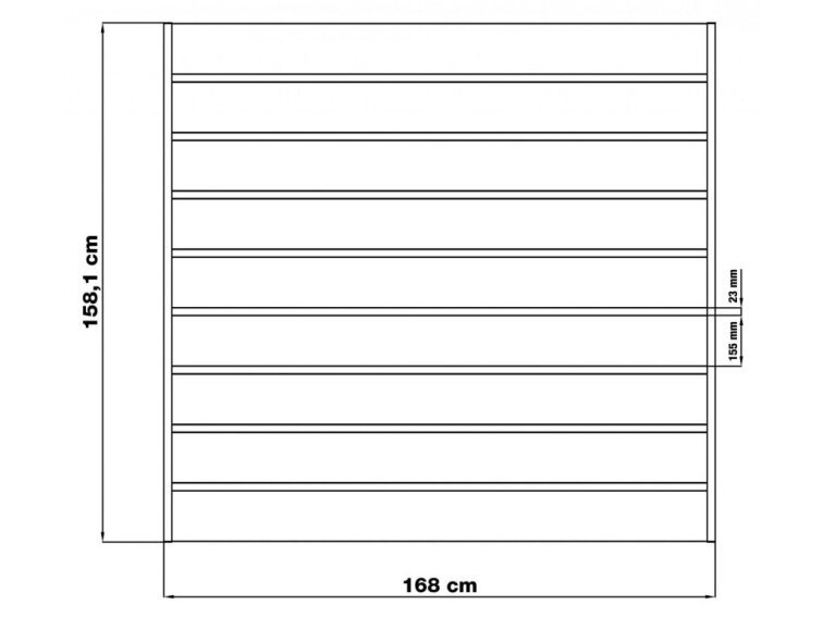 Plotové polia G21 Reno 168x158 cm, antracitové