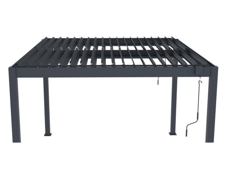 Bioklimatická pergola G21 Austin 3x3 m, antracitová hliníková