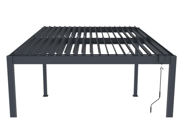 Bioklimatická pergola G21 Austin 4x3 m, antracitová hliníková