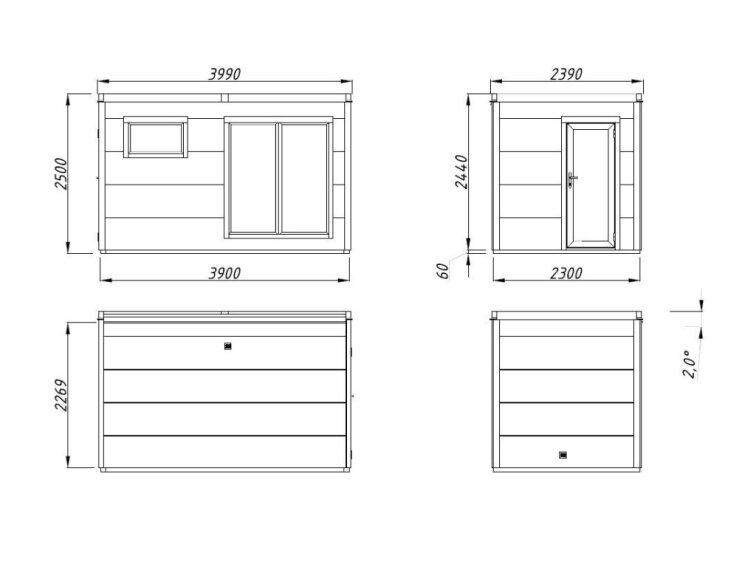 Sauna PALMAKO GRACE 8,2 m² outdoor