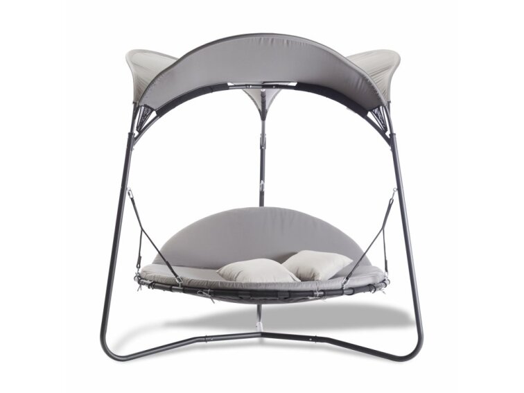 Luxusná hojdacia posteľ MAREIKE sivá