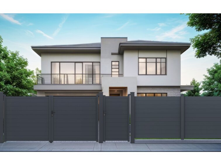 Brána G21 Orlando 350x158 cm dvojkrídlová, antracitová