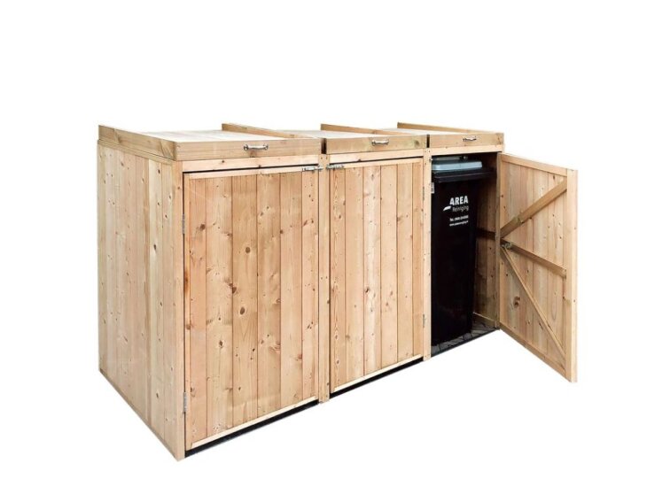 TRIPLE drevená skrinka na koše