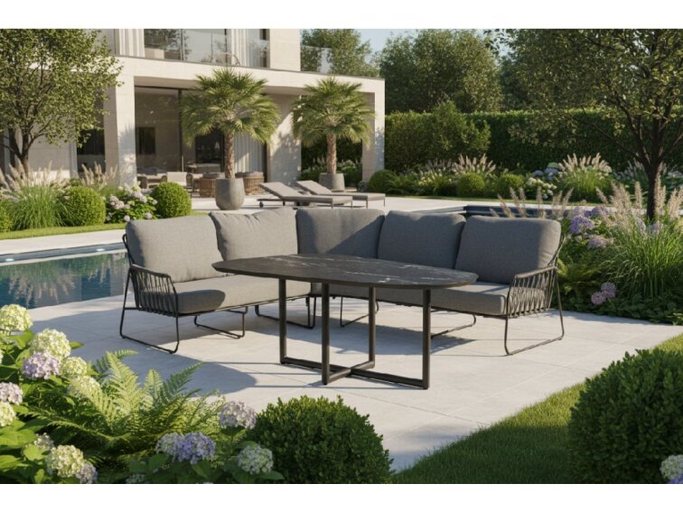 RIVERA jedálenská súprava šedá