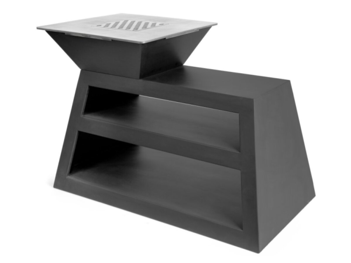 Gril G21 MAINE Black a Corten na drevo
