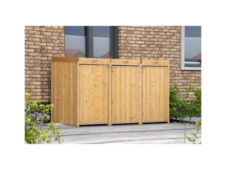 TRIPLE drevená skrinka na koše