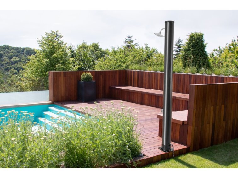 Solárna sprcha G21 Helen 40 l, čierno-strieborná