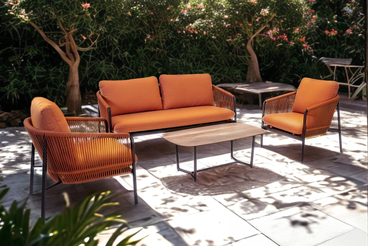 OSAKA sedacia súprava oranžová