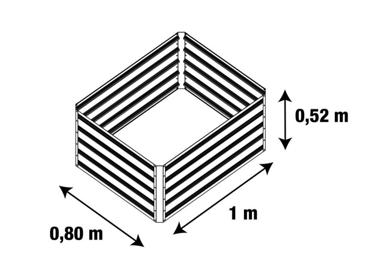 Vyvýšený záhon G21 Daisy 100x80x52 cm