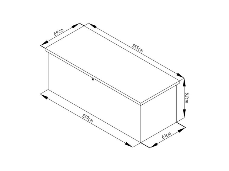 Záhradný box G21 Denver 560 L, plechový
