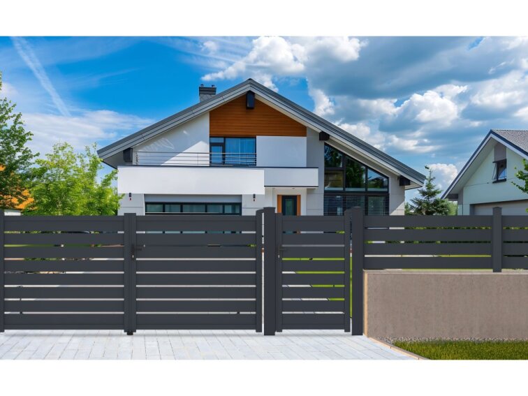 Brána G21 Reno 350x158 cm dvojkrídlová, antracitová
