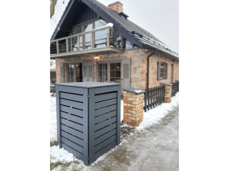 Drevená skrinka na koše 1x 240l