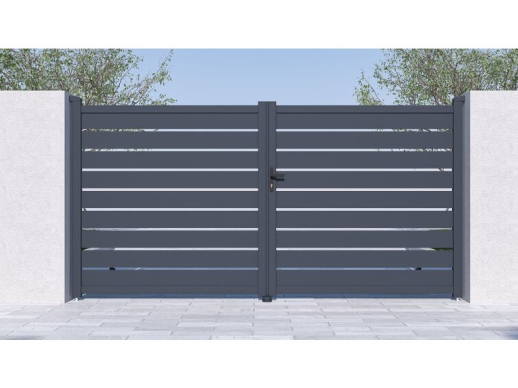 Brána G21 Reno 350x176 cm dvojkrídlová, antracitová