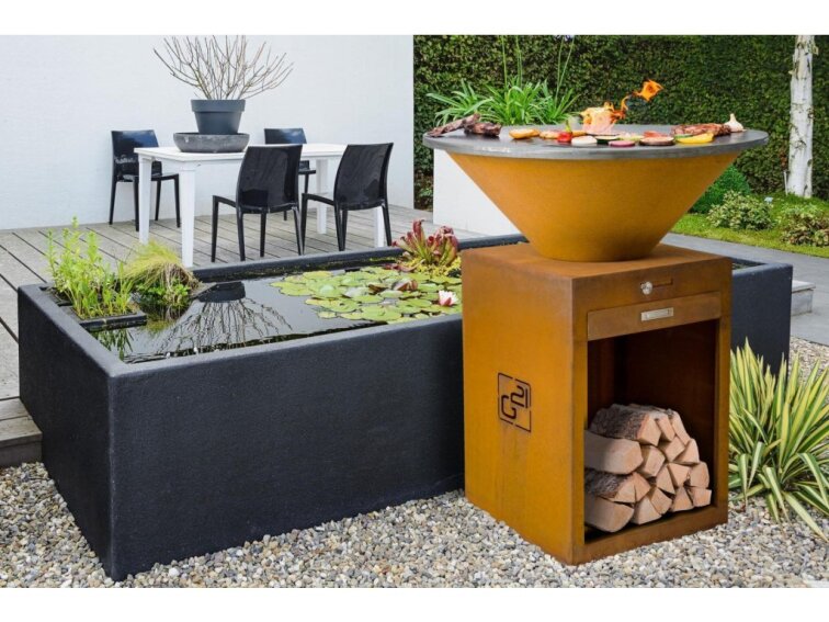 Gril G21 Oregon Black a Corten na drevo