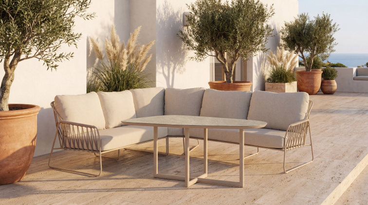 RIVERA jedálenská súprava béžová