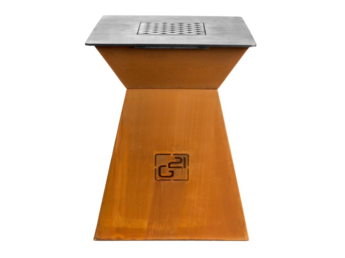 Gril G21 MAINE Black a Corten na drevo