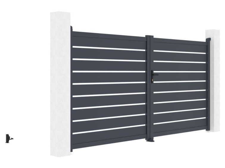 Brána G21 Reno 350x176 cm dvojkrídlová, antracitová