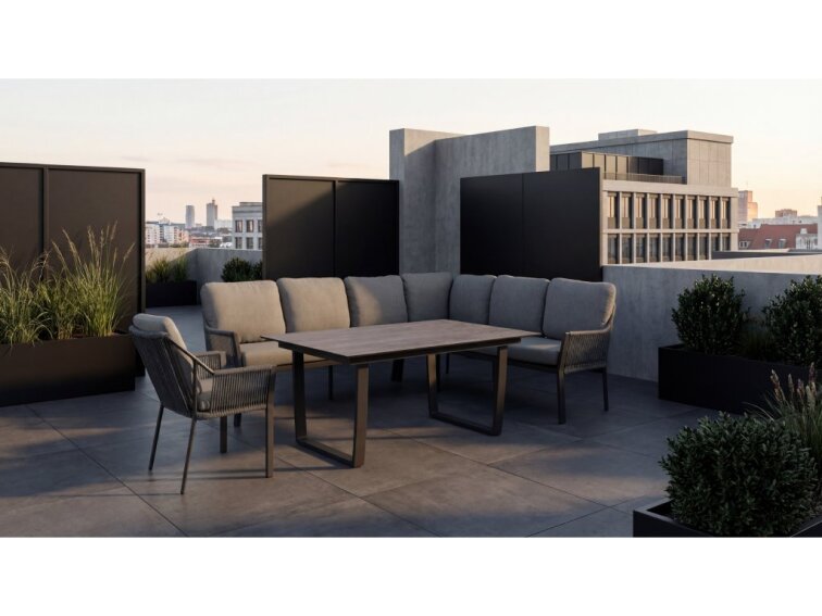 LIV jedálenská súprava šedá ľavá