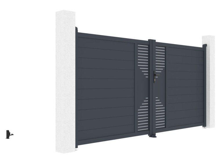 Brána G21 Marion 350x173 cm dvojkrídlová, antracitová
