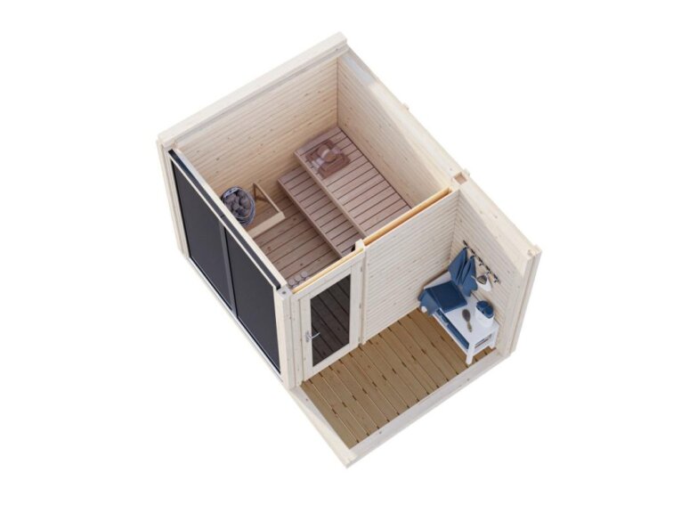 Sauna PALMAKO SARAH 3,8+2,1 m² outdoor