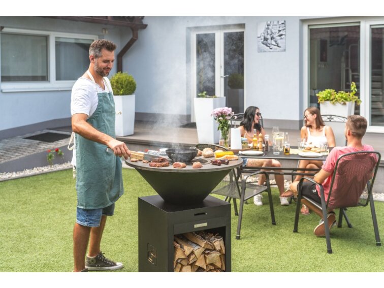 Gril G21 Oregon Black a Corten na drevo