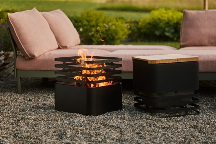 Štýlové ohnisko a gril CUBE na drevo