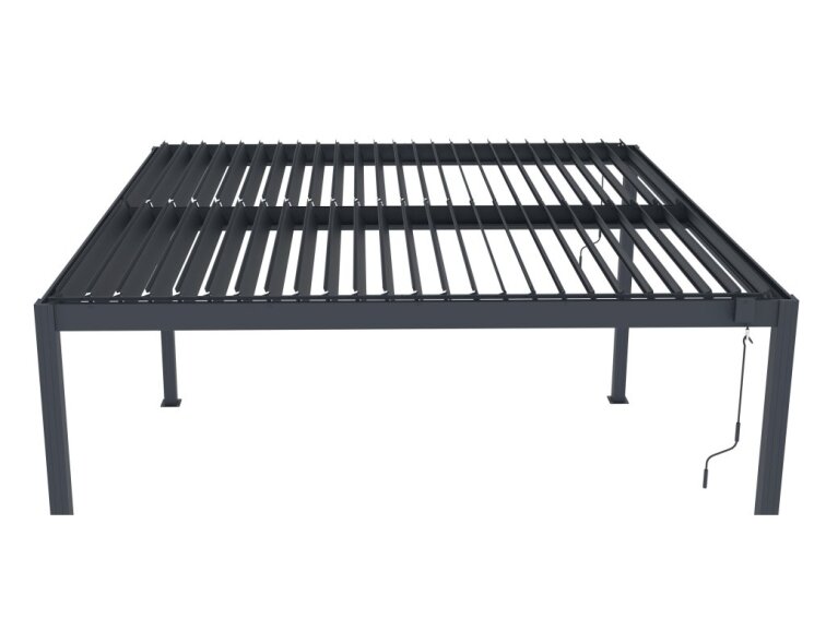 Bioklimatická pergola G21 Austin 4x4 m, antracitová hliníková