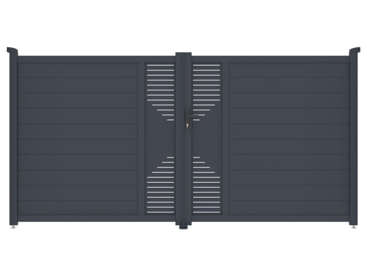 Brána G21 Marion 350x173 cm dvojkrídlová, antracitová