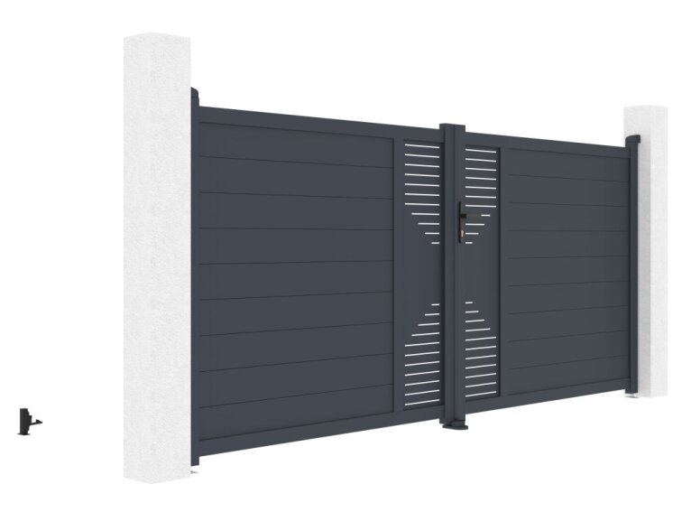Brána G21 Marion 350x158 cm dvojkrídlová, antracitová