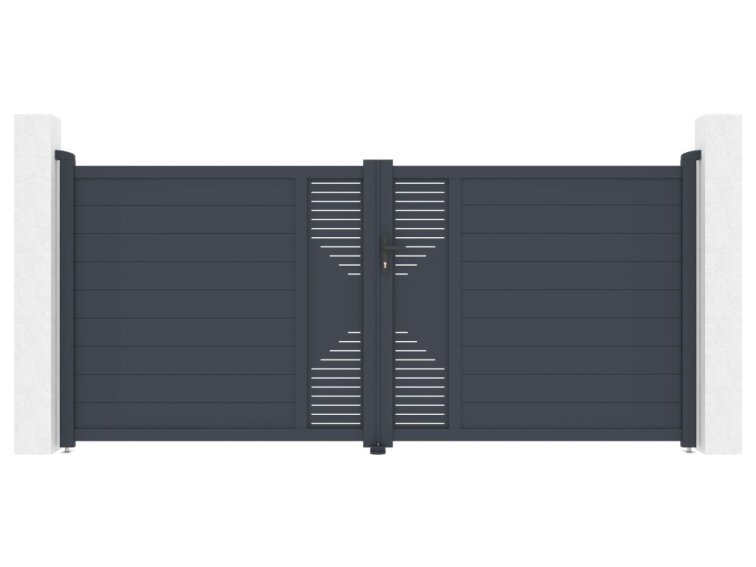 Brána G21 Marion 350x158 cm dvojkrídlová, antracitová