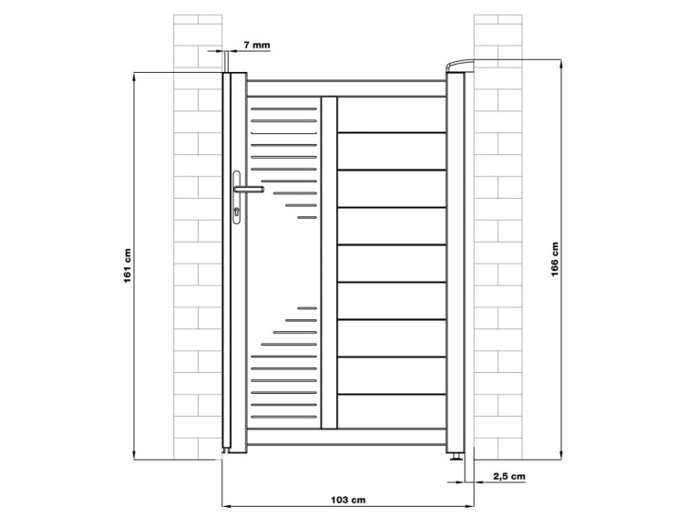 Bránka G21 Marion 100x158 cm pravá, antracitová