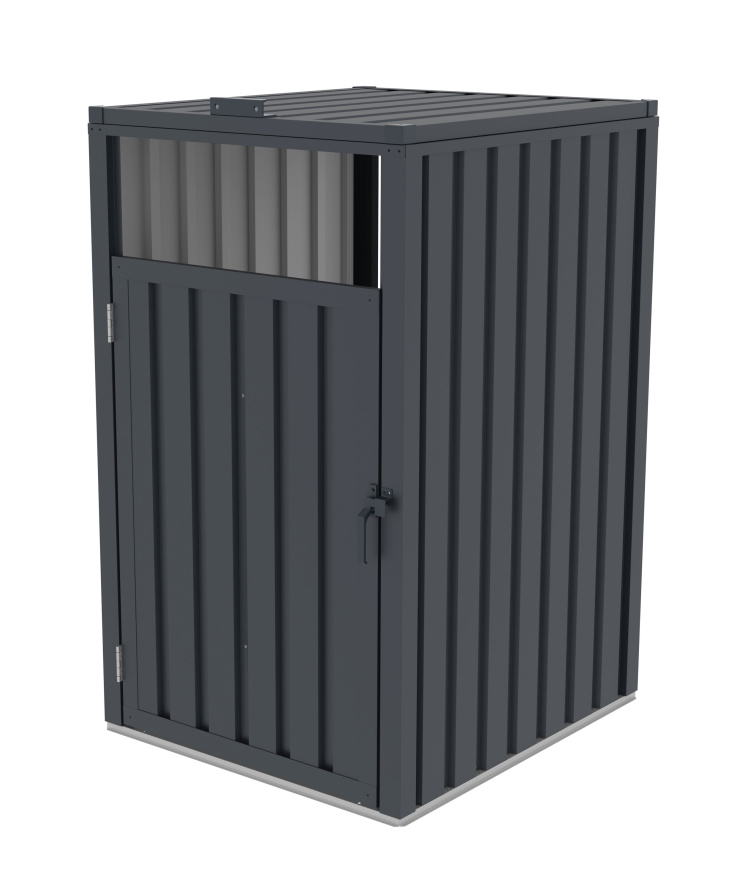 Prístrešok na popolnice - smetiaky G21 73x121x82 cm, antracitový plechový