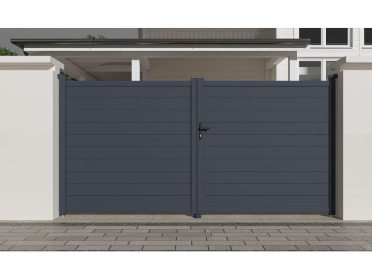 Brána G21 Orlando 350x173 cm dvojkrídlová, antracitová