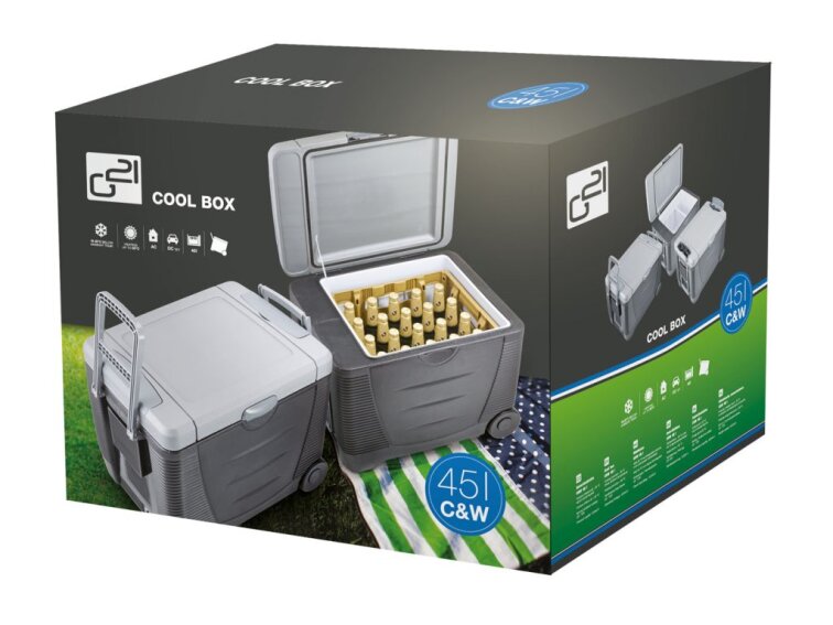Autochladnička G21 C&W 45 litrov, termoelektrická 12/230 V