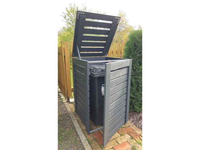 Drevená skrinka na koše 1x 240l