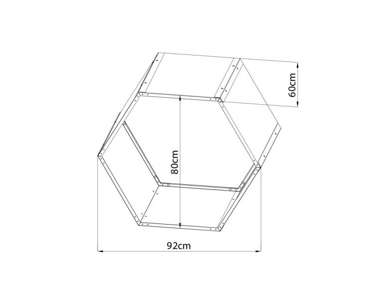 Prístrešok na drevo G21 HEX 53 - 92 x 60 cm