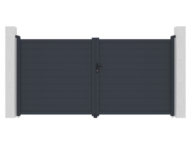 Brána G21 Orlando 350x173 cm dvojkrídlová, antracitová