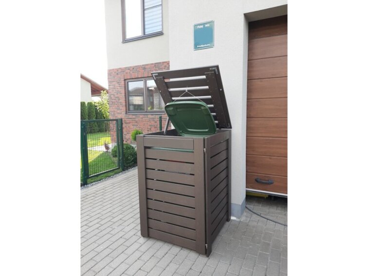 Drevená skrinka na koše 1x 240l