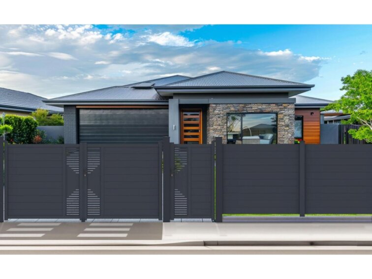 Stĺpik G21 pre plotové pole 10x169 cm s patkou, antracitový 1 ks