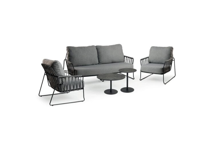 Rivera sedacia súprava šedá