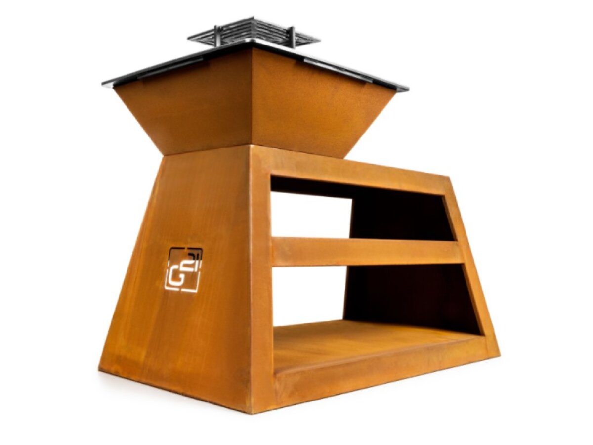 Gril G21 MAINE Black a Corten na drevo