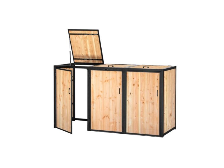 TRESCO drevená skrinka na koše