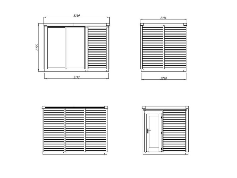 Sauna PALMAKO SARAH 3,8+2,1 m² outdoor