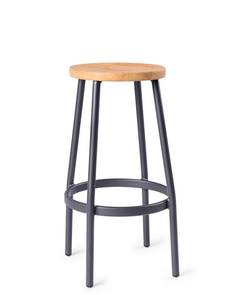 Barová stolička Teak Charcoal oval