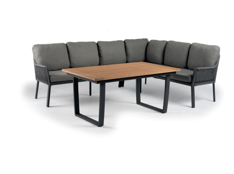 LIV jedálenský stôl Teak charcoal 150 cm